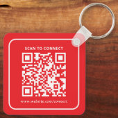 Modern Minimalistisch Aangepast QR Code Logo Sleutelhanger (Achterkant)