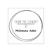 Modern & Minimalistisch Aangepast 'Uit de Biblioth Rubberstempel (Afrduk)
