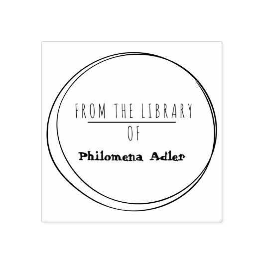Modern & Minimalistisch Aangepast 'Uit de Biblioth Rubberstempel (Afrduk)