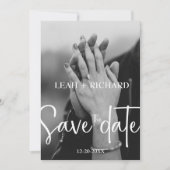Modern Minimalistisch – Aangepaste naam en datum Save The Date (Voorkant)