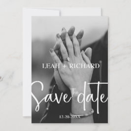Modern Minimalistisch – Aangepaste naam en datum Save The Date
