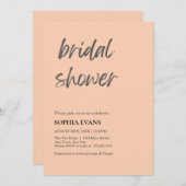 Modern minimalistisch abrikozen Sinaasappel Vrijge Kaart (Voorkant / Achterkant)