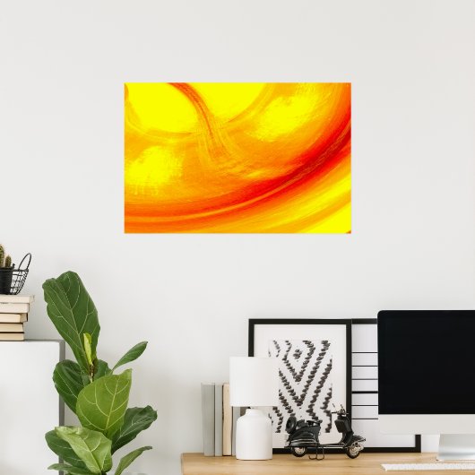 Modern minimalistisch Abstract Art Print Poster (Thuiskantoor)