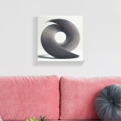 Modern Minimalistisch Abstract Gedraaide Spiraal - Canvas Afdruk (Insitu (Woonkamer))