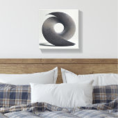 Modern Minimalistisch Abstract Gedraaide Spiraal - Canvas Afdruk (Insitu (Slaapkamer))