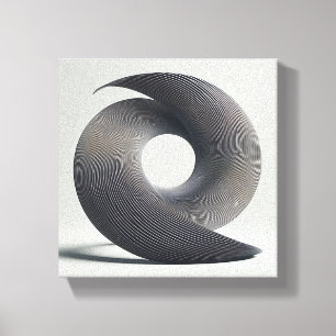Modern Minimalistisch Abstract Gedraaide Spiraal - Canvas Afdruk