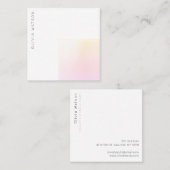 Modern minimalistisch Abstract gradiënt roze vierk Vierkante Visitekaartje (Voorkant / Achterkant)