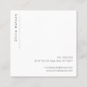 Modern minimalistisch Abstract gradiënt roze vierk Vierkante Visitekaartje (Achterkant)