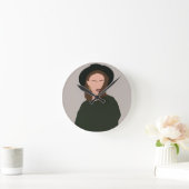 Modern minimalistisch Abstract meisje in Pet Ronde Klok (Huis)