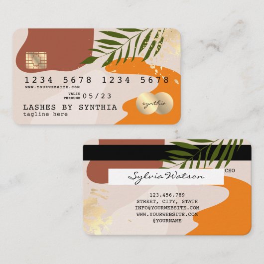 Modern minimalistisch abstract pastel visitekaartje (Voorkant / Achterkant)