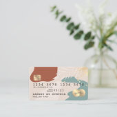 Modern minimalistisch abstract pastel visitekaartje (Staand voorkant)