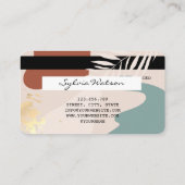 Modern minimalistisch abstract pastel visitekaartje (Achterkant)