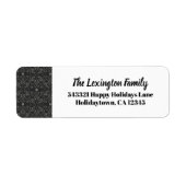 Modern minimalistisch Abstract patroonvakantieadre Etiket (Voorkant)