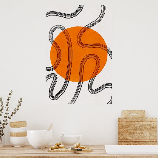 Modern minimalistisch Abstract Poster (Keuken)