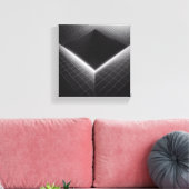 Modern Minimalistisch Abstract Raster Leegte - 3D- Canvas Afdruk (Insitu (Woonkamer))