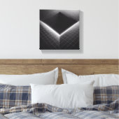Modern Minimalistisch Abstract Raster Leegte - 3D- Canvas Afdruk (Insitu (Slaapkamer))