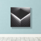 Modern Minimalistisch Abstract Raster Leegte - 3D- Canvas Afdruk (Insitu (Houten vloer))