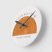 Modern Minimalistisch Abstracte Zon Persoonlijk Ronde Klok (Hoek)