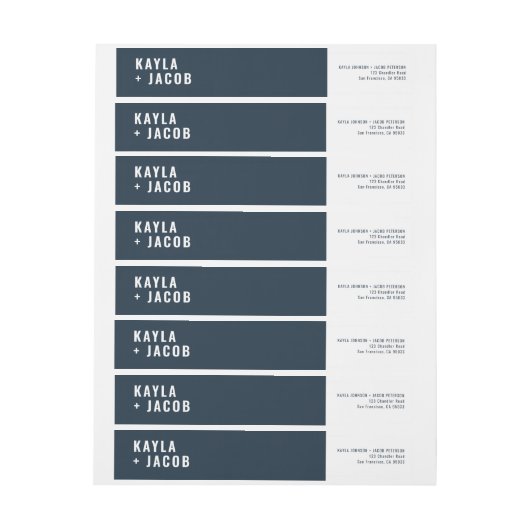 Modern + Minimalistisch adres voor bruiloft (Vel)