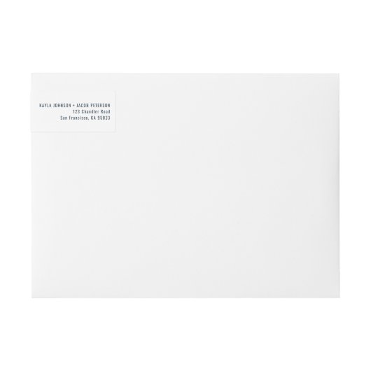 Modern + Minimalistisch adres voor bruiloft (Voorkant)