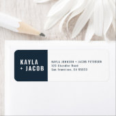 Modern + Minimalistisch adres voor bruiloft Etiket (Insitu)