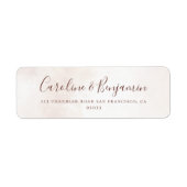Modern minimalistisch adres voor bruiloft etiket (Voorkant)