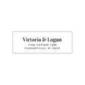 Modern minimalistisch adres voor bruiloft zelfinktende stempel (Design)