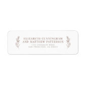 Modern + Minimalistisch adres voor retournering va Etiket (Voorkant)