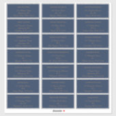 Modern minimalistisch | adresetiketten van marinel sticker (Vel)