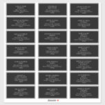 Modern minimalistisch | Adresetiketten voor zwarte Sticker<br><div class="desc">Deze moderne minimalistische | zwarte gastadresetiketten zijn perfect voor je goede boho bruiloft. Het eenvoudige, unieke abstracte ontwerp dat vergezeld gaat van een hedendaags, minimaal script en een zwart-wit kleurenpalet geeft dit product een gevoel van elegante formele luxe terwijl het simplistische, chic bohemen blijft. Houd het zoals is, of verkies...</div>