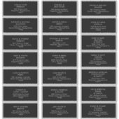 Modern minimalistisch | Adresetiketten voor zwarte Sticker (Voorkant)