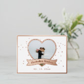 Modern minimalistisch Afbeelding voor bruiloft bes Folie Uitnodiging Briefkaart (Staand Voorkant)