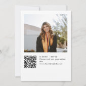 Modern Minimalistisch Afstudeerder 2 FOTO Graduati Kaart (Achterkant)