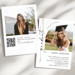 Modern Minimalistisch Afstudeerder 2 FOTO Graduati Kaart