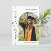 Modern Minimalistisch Afstudeerder 2 PHOTO Graduat Kaart (Staand voorkant)