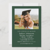 Modern Minimalistisch Afstudeerder 2 PHOTO Graduat Kaart (Achterkant)