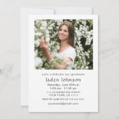 Modern Minimalistisch Afstudeerder 2 PHOTO Graduat Kaart (Achterkant)