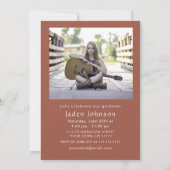 Modern Minimalistisch Afstudeerder 2 PHOTO Graduat Kaart (Achterkant)