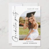 Modern Minimalistisch Afstudeerder 2 PHOTO Graduat Kaart (Voorkant)