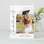 Modern Minimalistisch Afstudeerder 2 PHOTO Graduat Kaart (Staand voorkant)