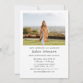 Modern Minimalistisch Afstudeerder 2 PHOTO Graduat Kaart (Achterkant)