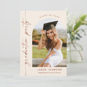 Modern Minimalistisch Afstudeerder 2 PHOTO Graduat Kaart (Staand voorkant)