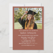 Modern Minimalistisch Afstudeerder 2 PHOTO Graduat Kaart (Achterkant)