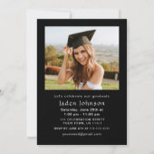 Modern Minimalistisch Afstudeerder 2 PHOTO Graduat Kaart (Achterkant)