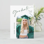 Modern Minimalistisch Afstudeerder 2 PHOTO Graduat Kaart (Staand voorkant)