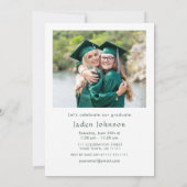 Modern Minimalistisch Afstudeerder 2 PHOTO Graduat Kaart (Achterkant)