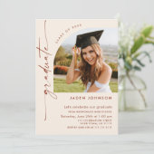 Modern Minimalistisch Afstudeerder 2 PHOTO Graduat Kaart (Staand voorkant)