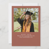 Modern Minimalistisch Afstudeerder 2 PHOTO Graduat Kaart (Achterkant)