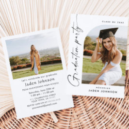 Modern Minimalistisch Afstudeerder 2 PHOTO Graduat Kaart