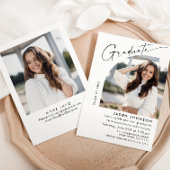 Modern Minimalistisch Afstudeerder 2 PHOTO Graduat Kaart